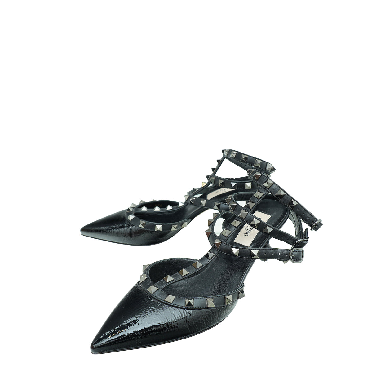 Valentino Black Rockstud Caged Pump 37