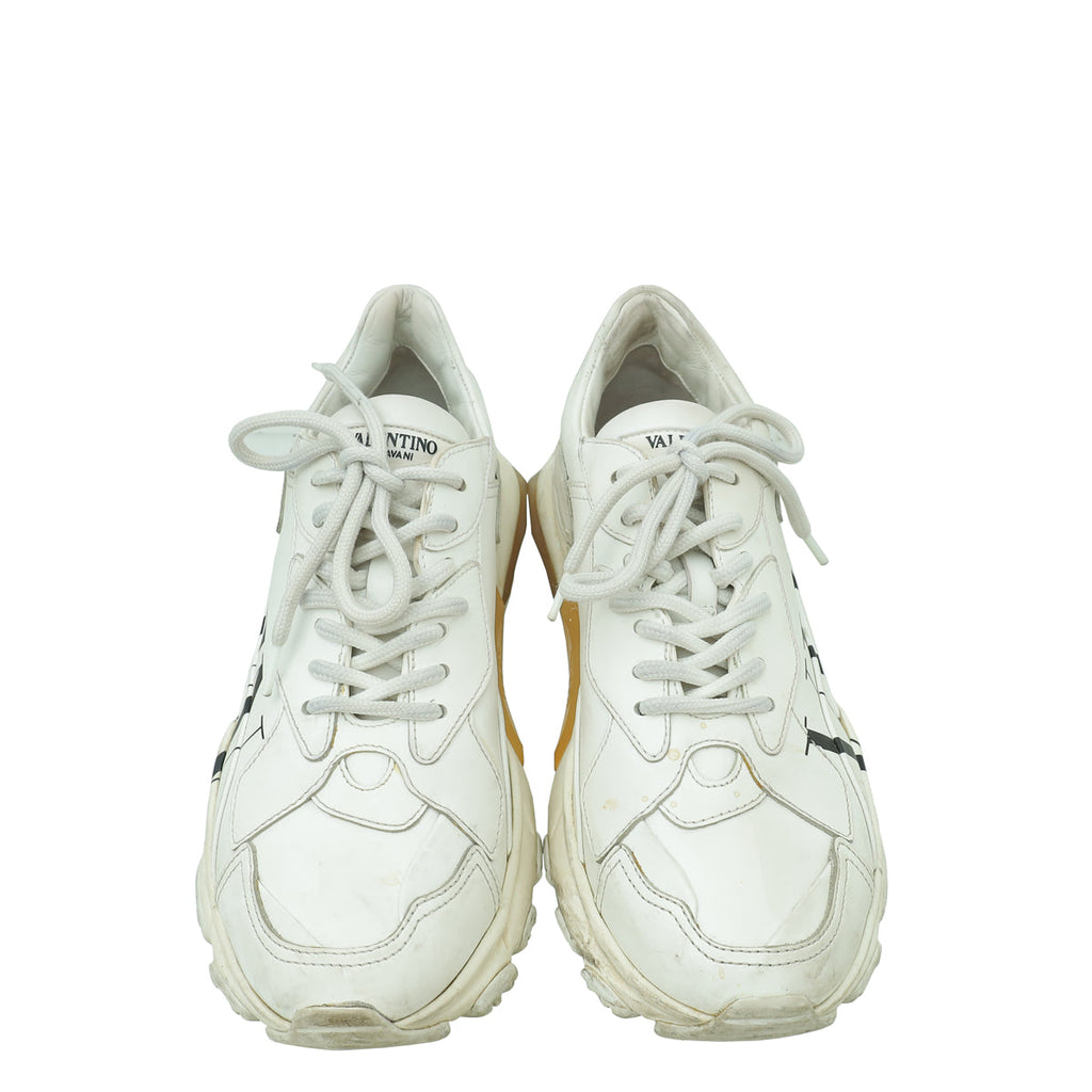 Valentino White VLTN Logo Trainer Sneaker 37