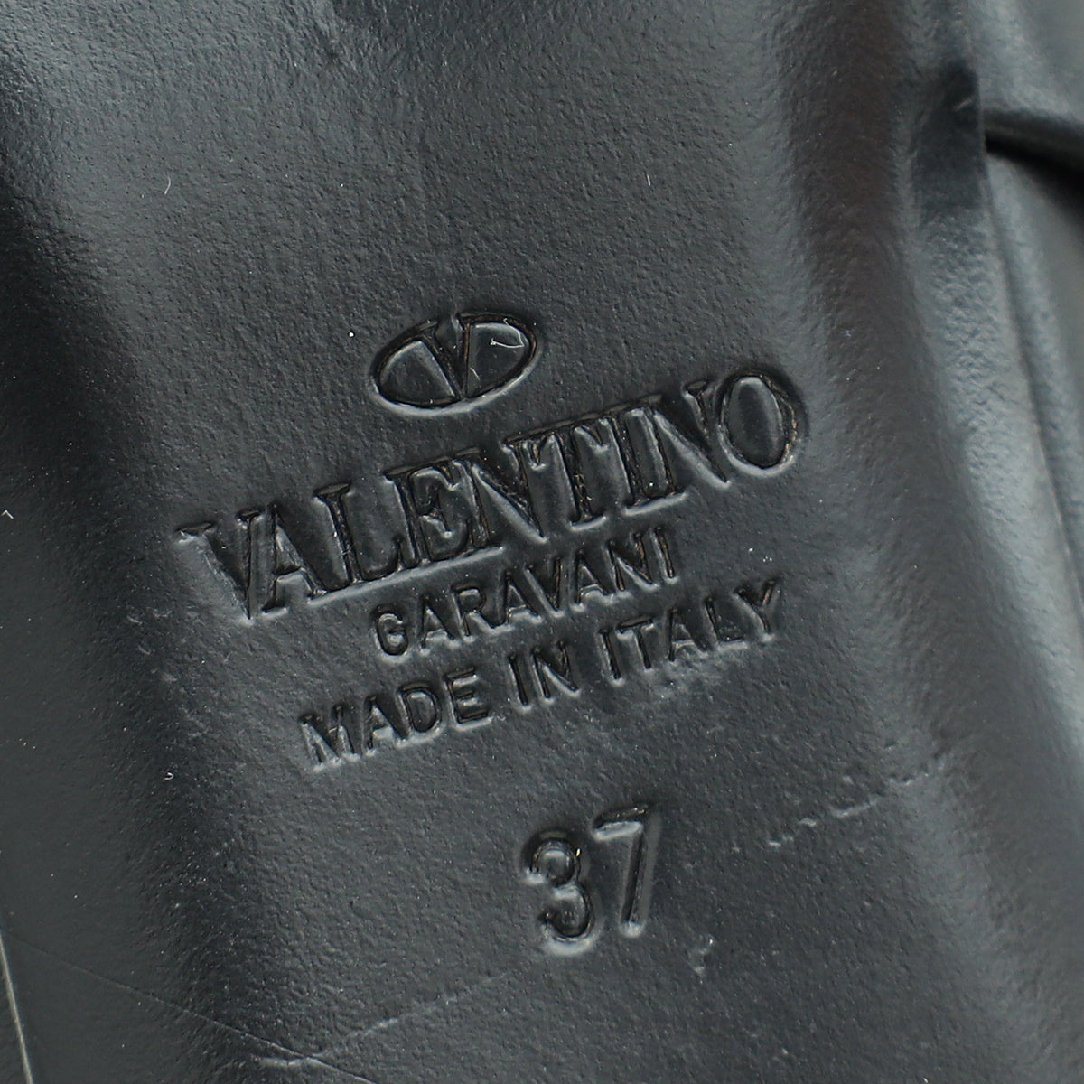 Valentino Black Roman Stud Flat Mules 37