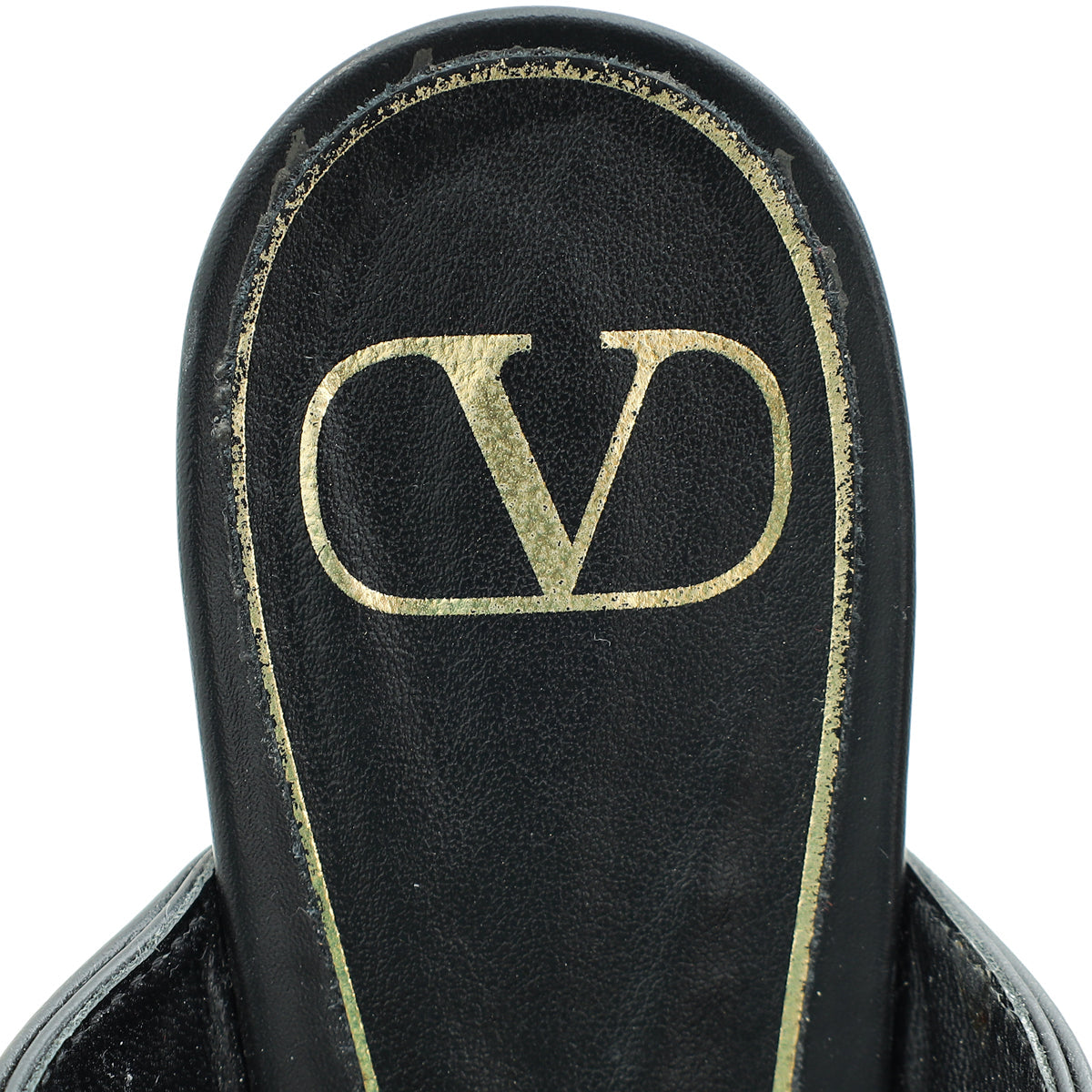 Valentino Black Roman Stud Flat Mules 37