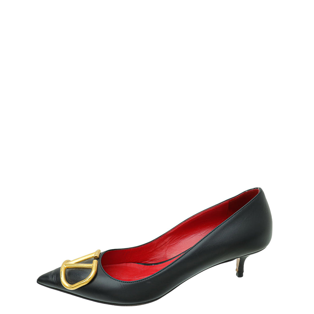 Valentino Black Vlogo Pump 37