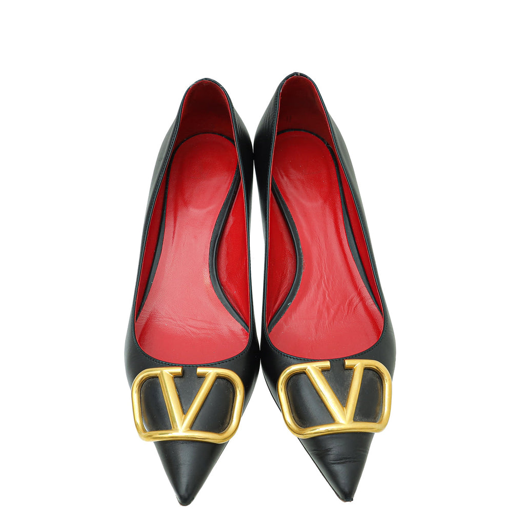 Valentino Black Vlogo Pump 37