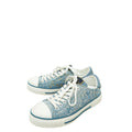 Valentino Bicolor Denim Butterfly Embroidered Sneakers 37