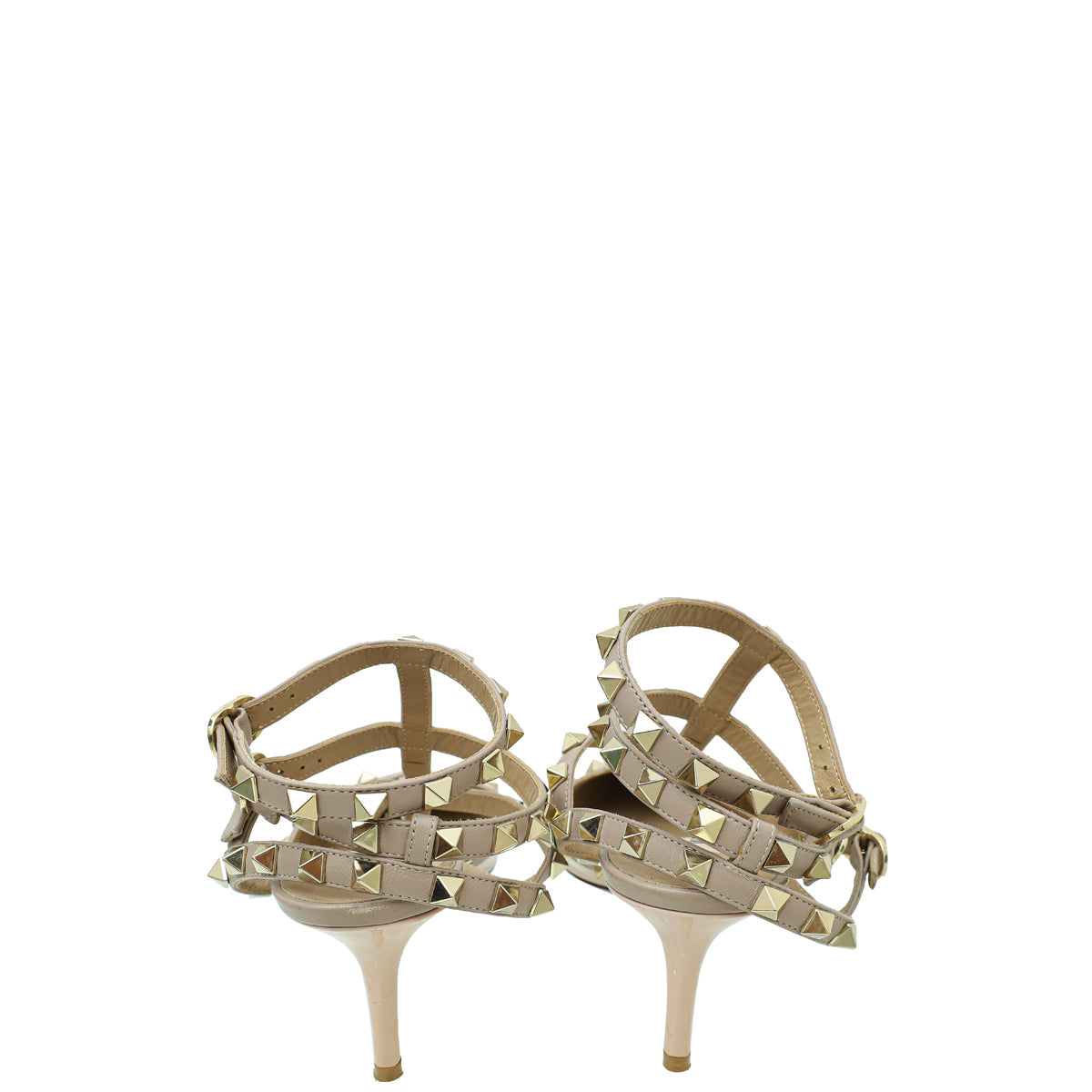 Valentino Light Pink Rockstud Caged Ankle Strap Pump 38.5