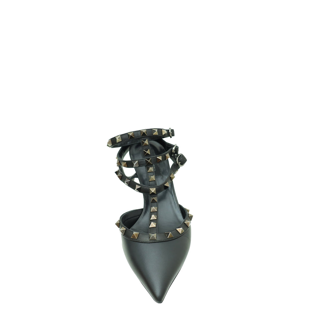 Valentino Black Rockstud Caged 65mm Pump 38.5