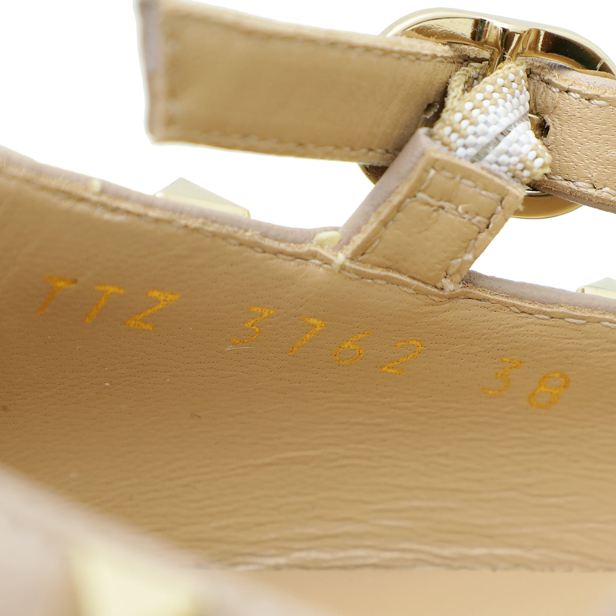 Valentino Poudre Rockstud  Flat Ballerina 38