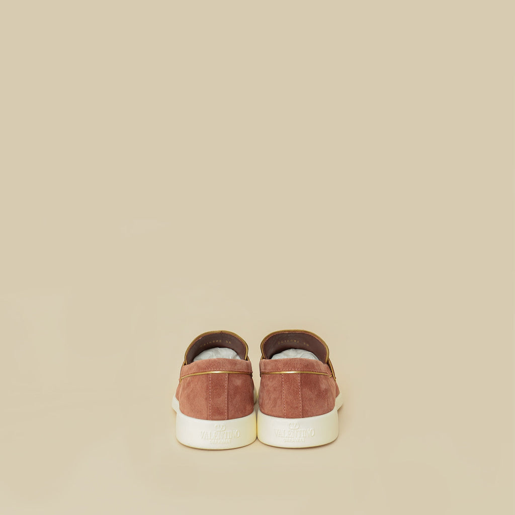 Valentino Pinkish Brown Leisure Flows Split Loafer 38