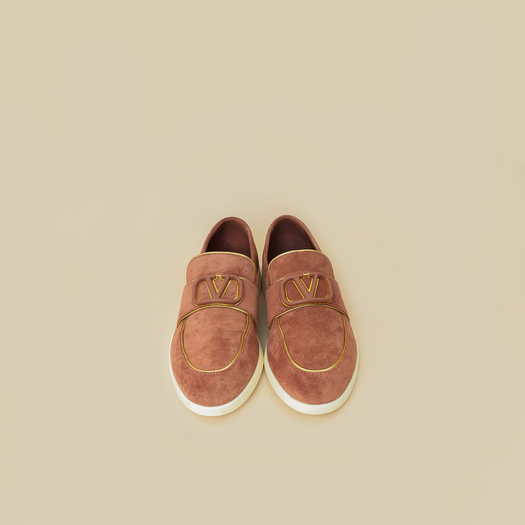 Valentino Pinkish Brown Leisure Flows Split Loafer 38