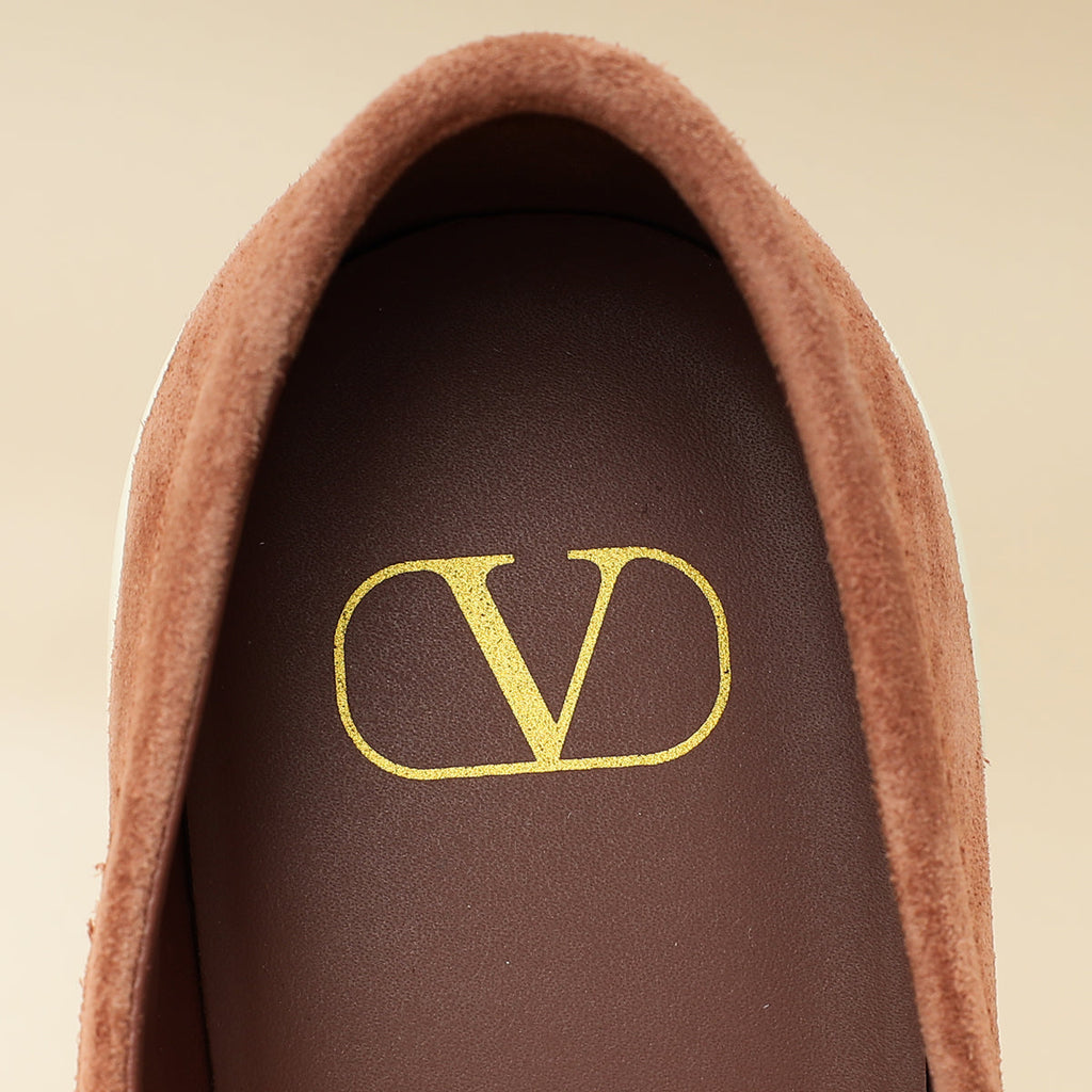 Valentino Pinkish Brown Leisure Flows Split Loafer 38