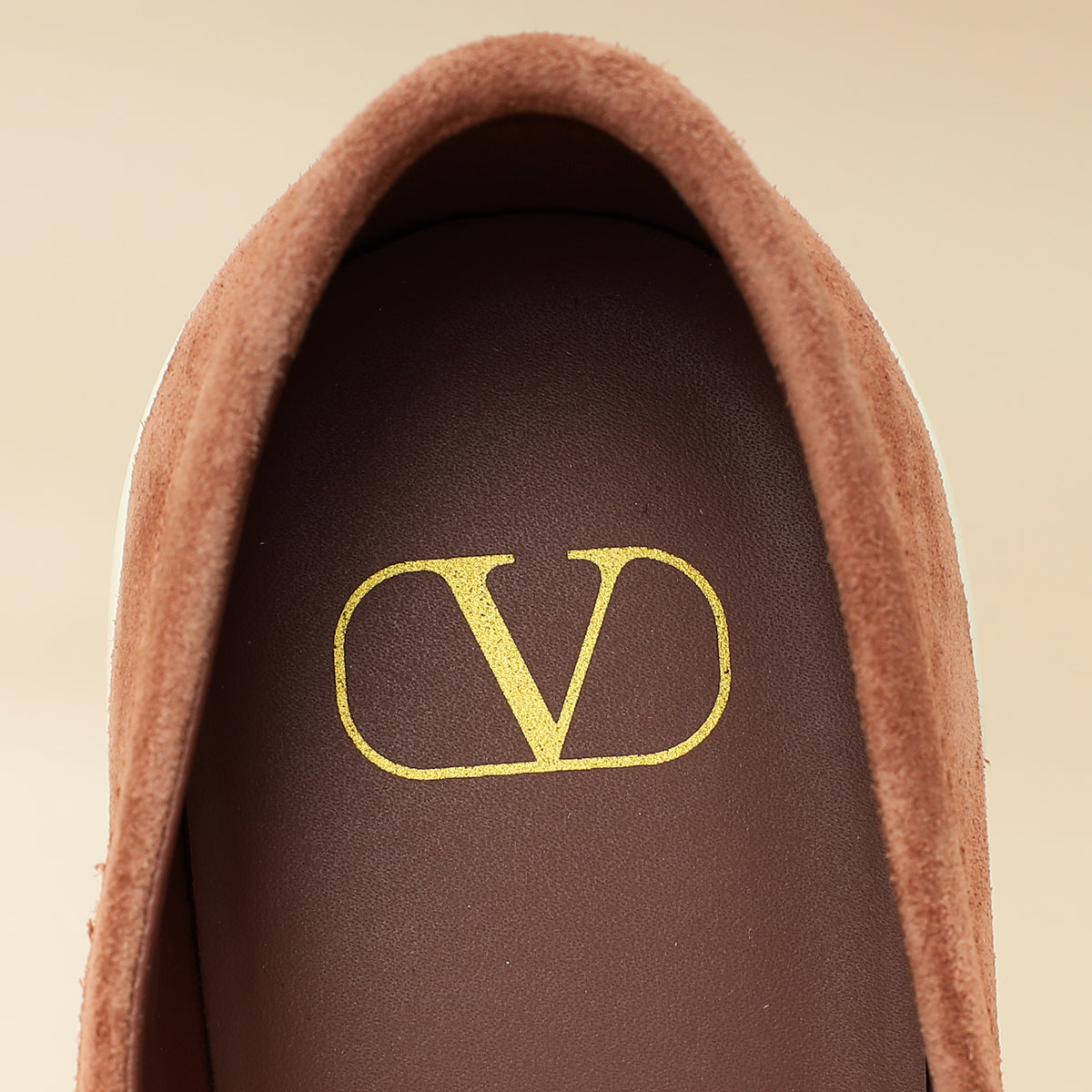 Valentino Pinkish Brown Leisure Flows Split Loafer 38