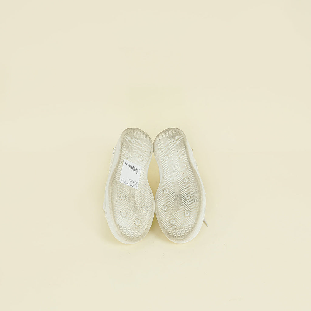Valentino White Perforated V Logo Sneakers 38