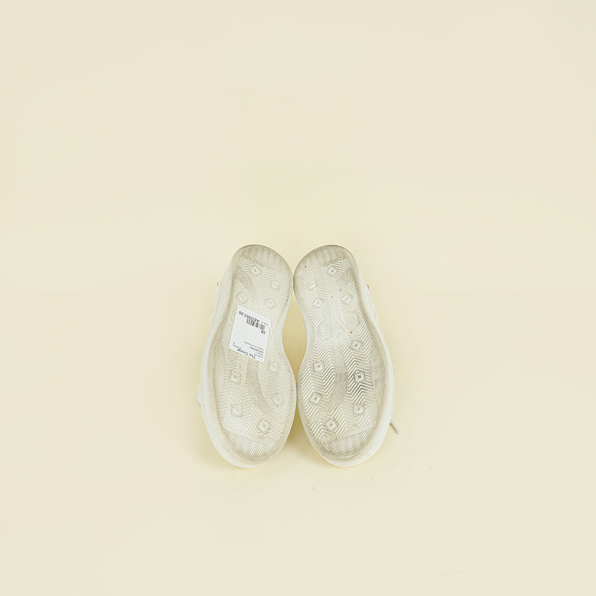 Valentino White Perforated V Logo Sneakers 38