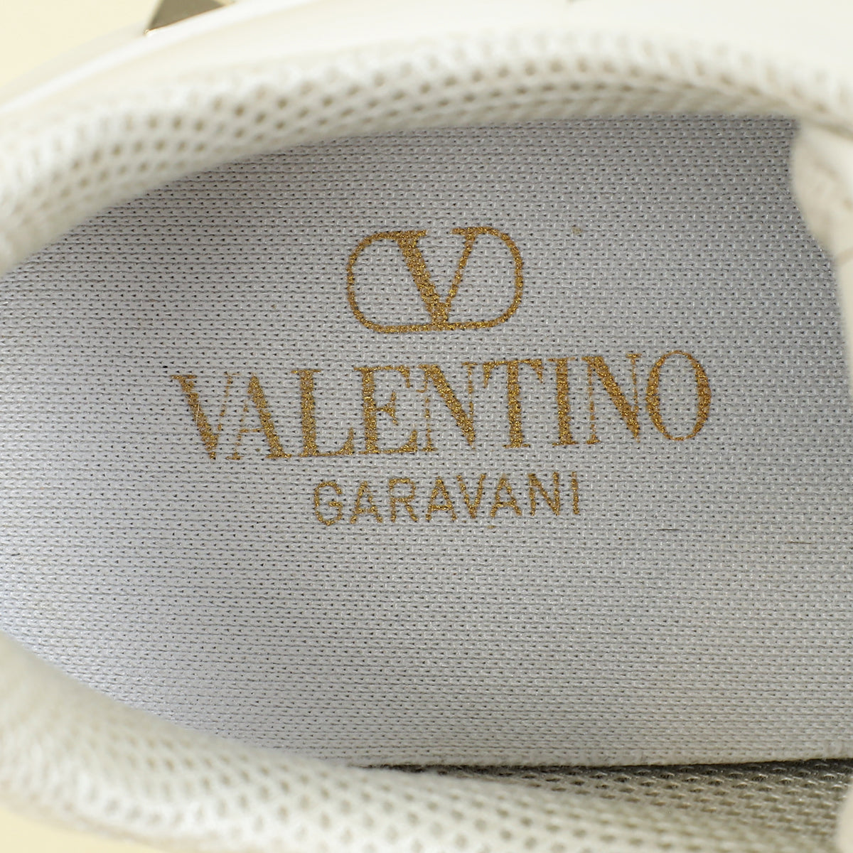 Valentino White Perforated V Logo Sneakers 38