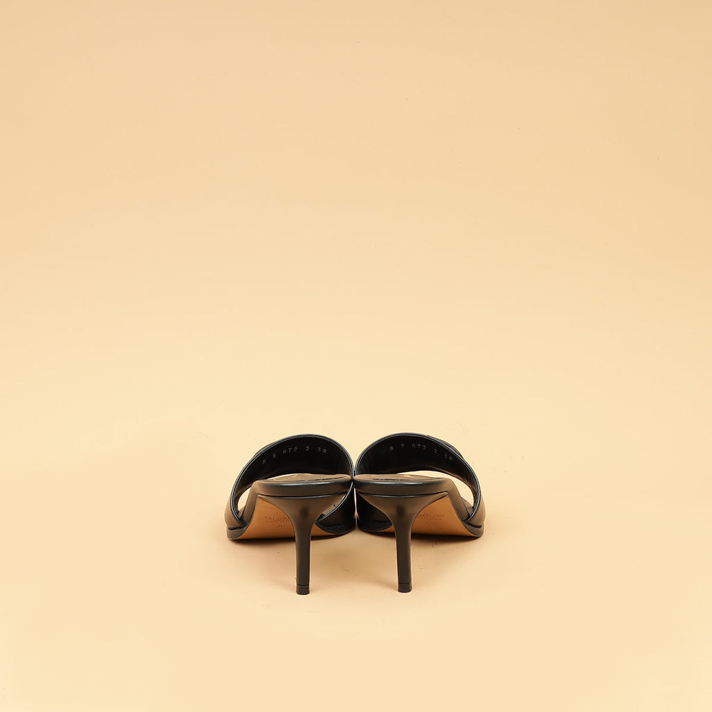 Valentino Black VLOGO 65 Heeled Mules 38