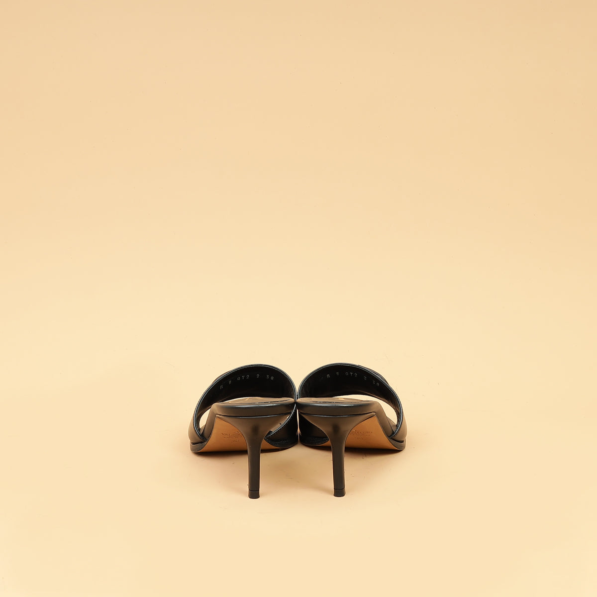 Valentino Black VLOGO 65 Heeled Mules 38