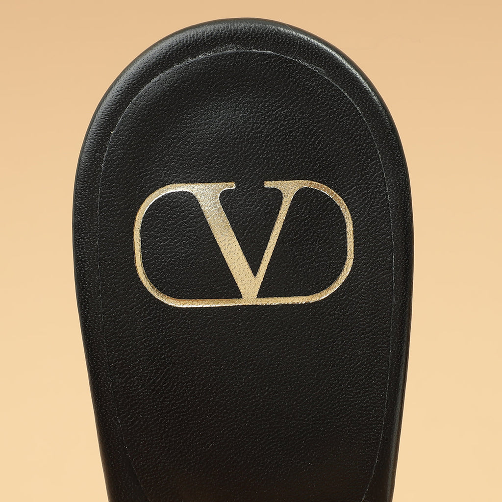 Valentino Black VLOGO 65 Heeled Mules 38