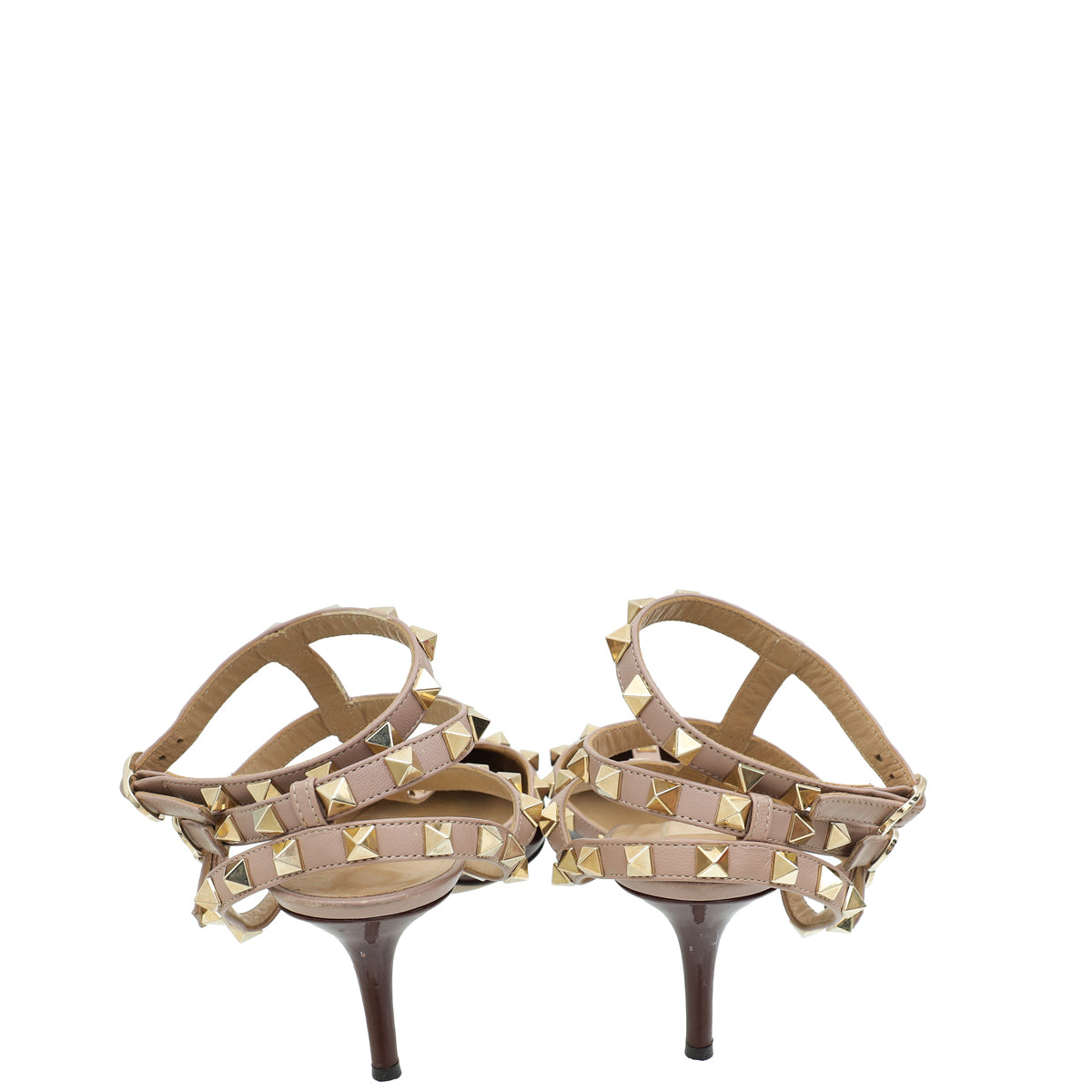 Valentino Burgundy Rockstud Caged Pump 38