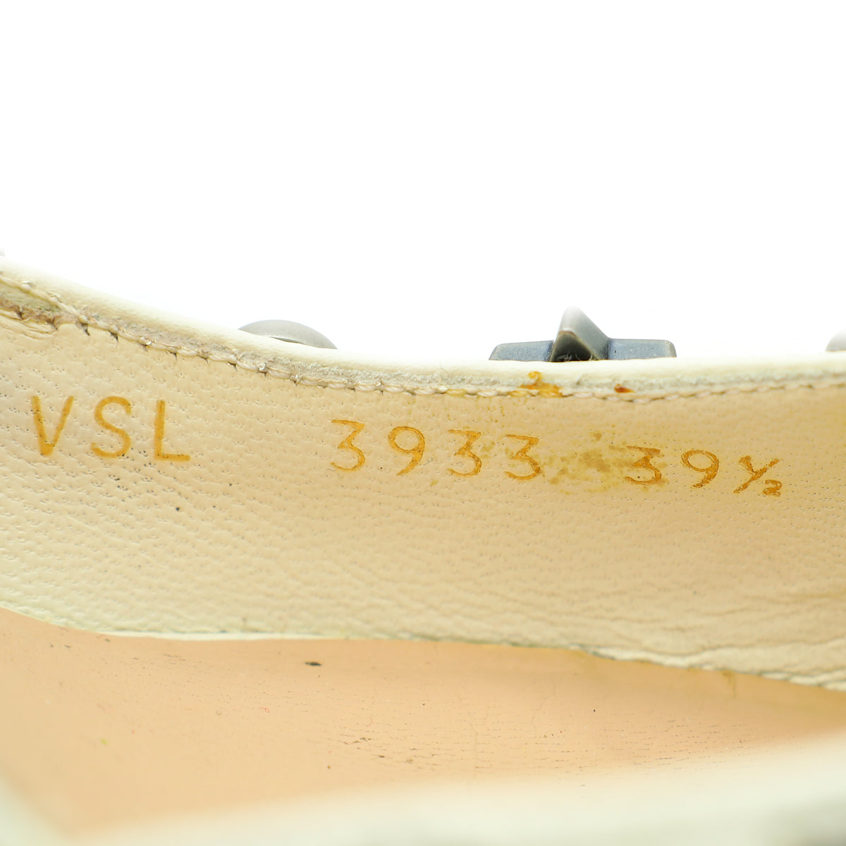 Valentino Bicolor Rolling Star Studs Caged Ankle Strap Pump 39.5