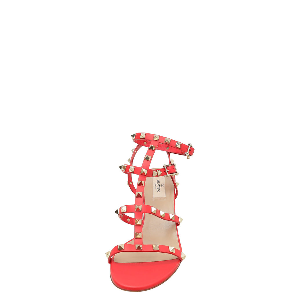 Valentino Red Rockstud Slides Cage Sandal 39
