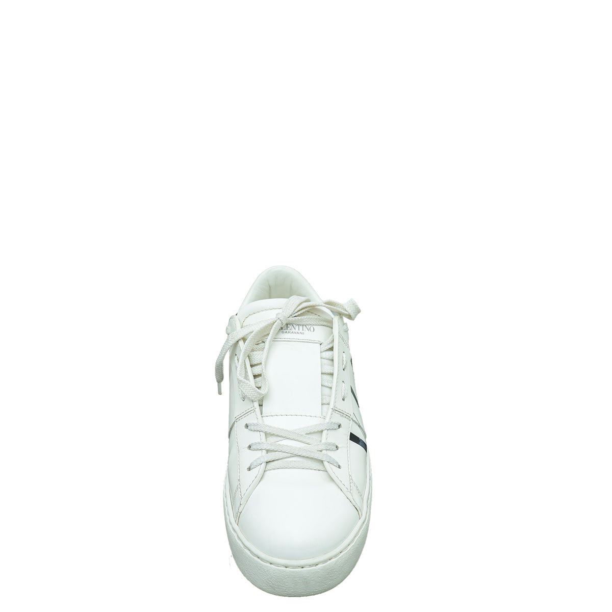 Valentino White VLTN Logo Print Open Sneaker 39