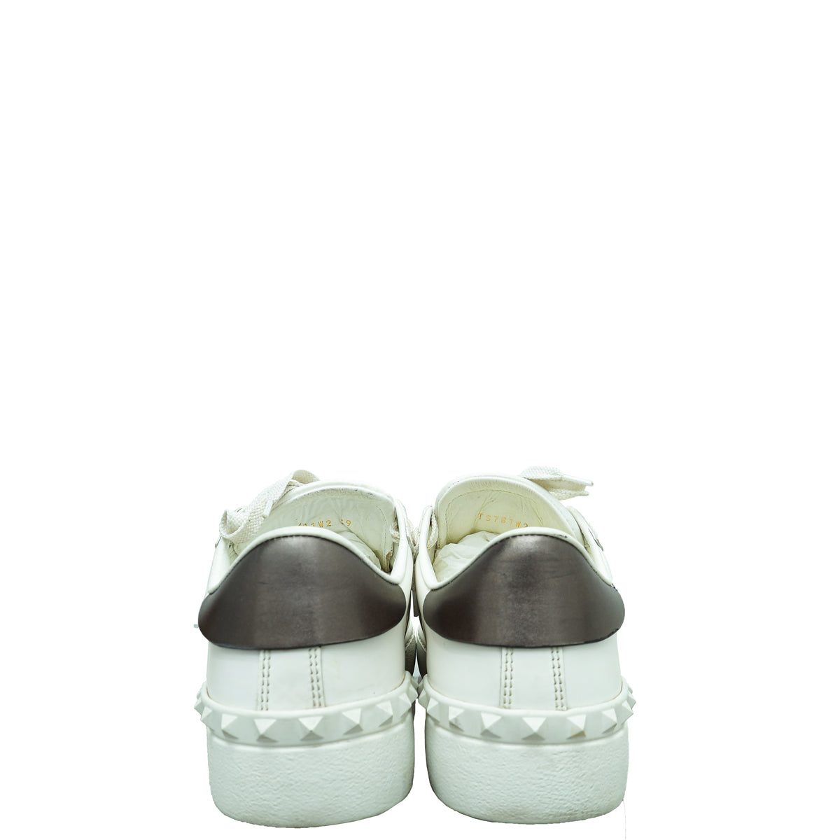 Valentino White VLTN Logo Print Open Sneaker 39