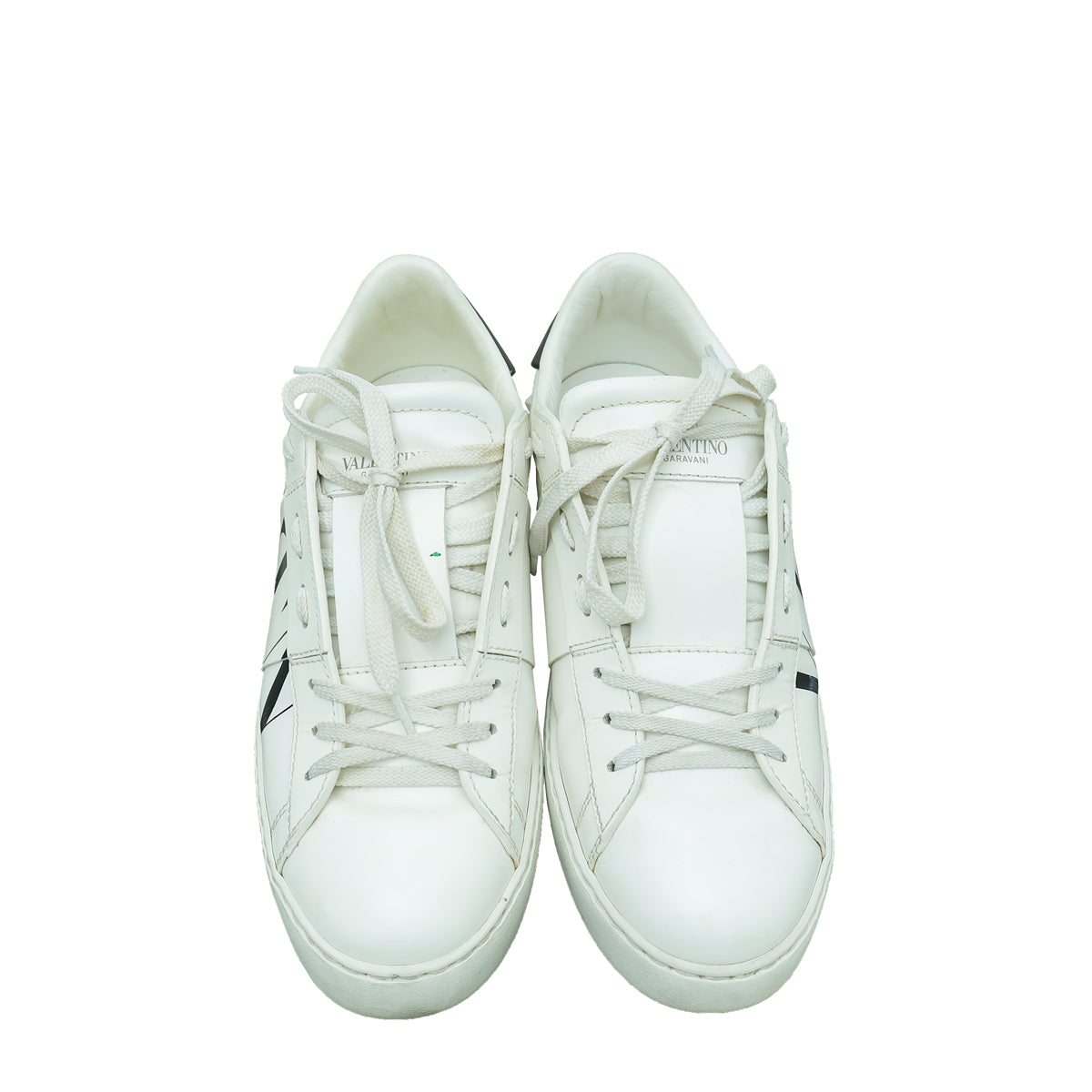 Valentino White VLTN Logo Print Open Sneaker 39