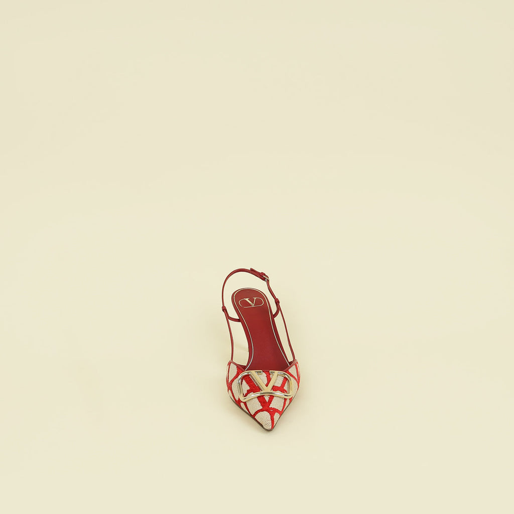 Valentino Bicolor VLogo Iconographe Slingback Pumps 39