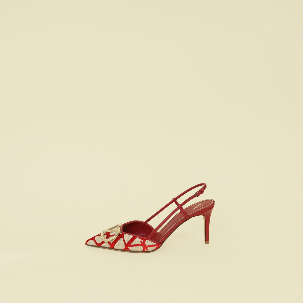 Valentino Bicolor VLogo Iconographe Slingback Pumps 39