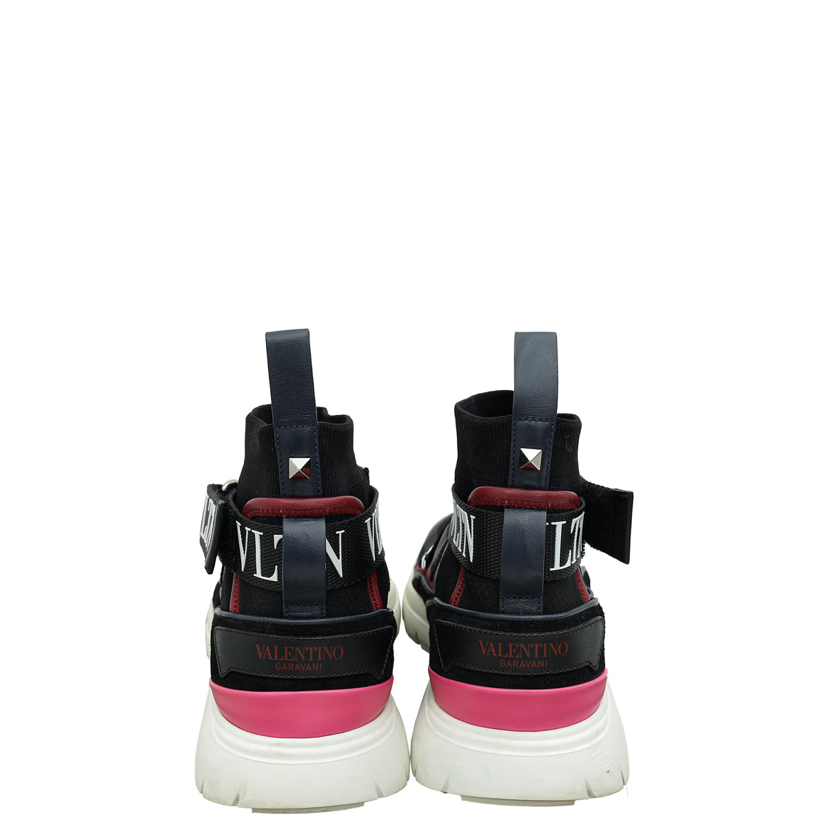 Valentino Tricolor Body Tech Knit Heroes Her High Top Sneakers 39