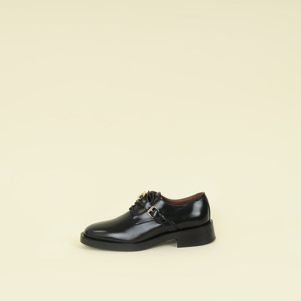 Valentino Black Vlogo Derby Loafer 39