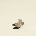 Valentino Black Rockstud Caged Ankle Strap Pump 39