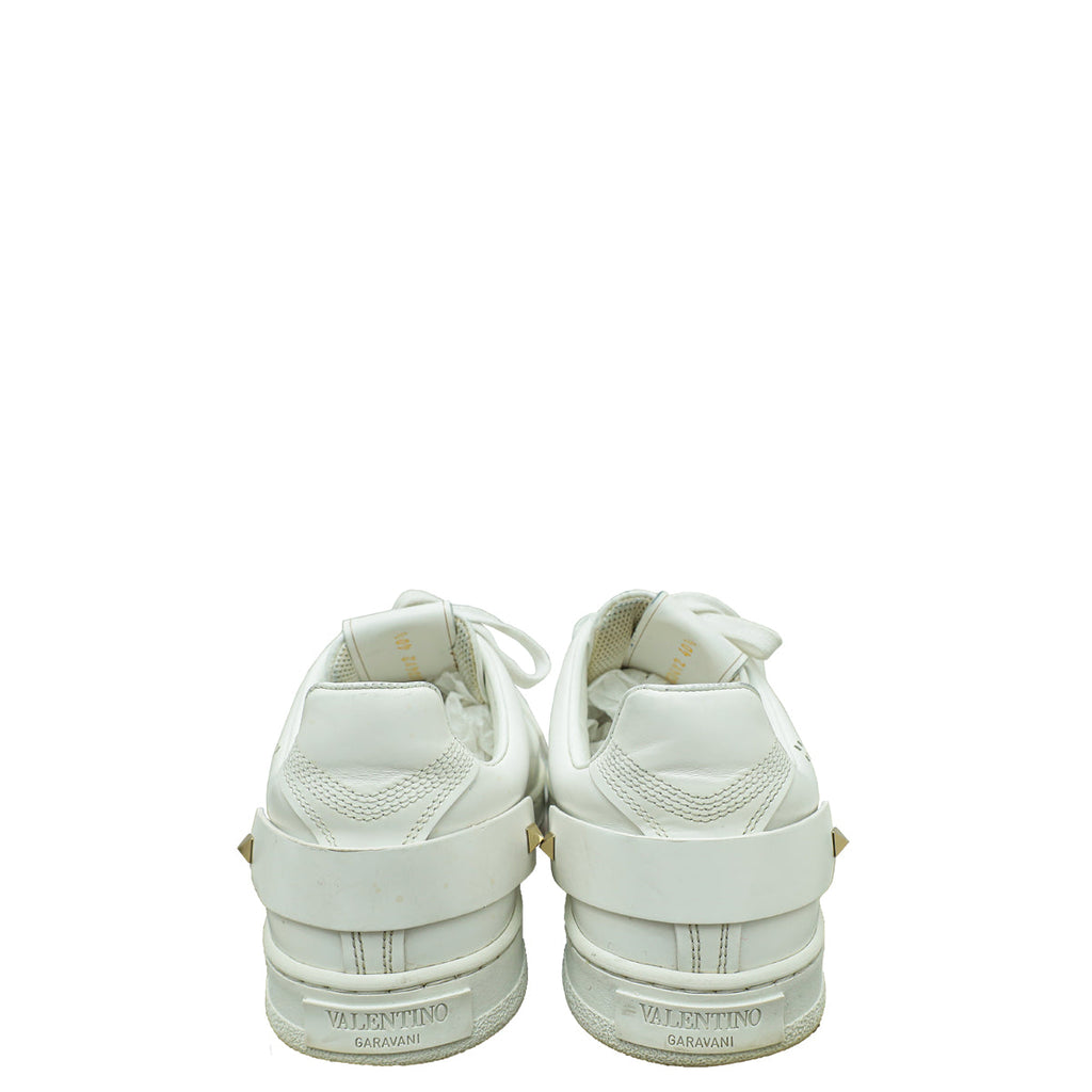 Valentino White Rockstud Backnet Sneaker 40.5