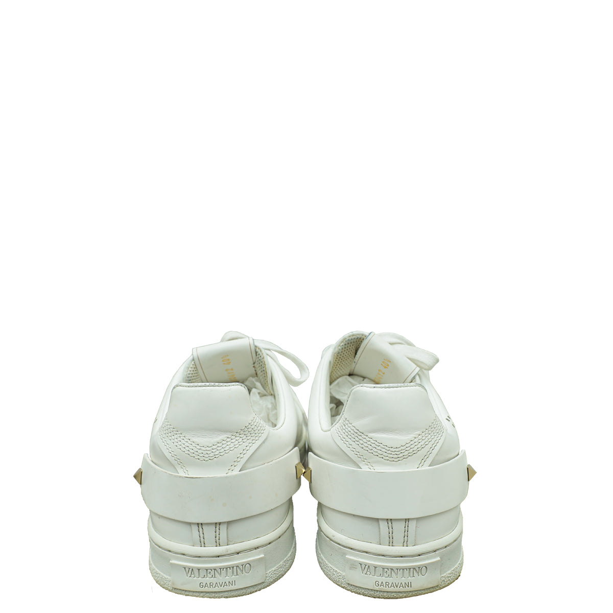 Valentino White Rockstud Backnet Sneaker 40.5