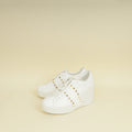 Valentino White Open Flatform Rockstud Untitled Sneaker 40.5