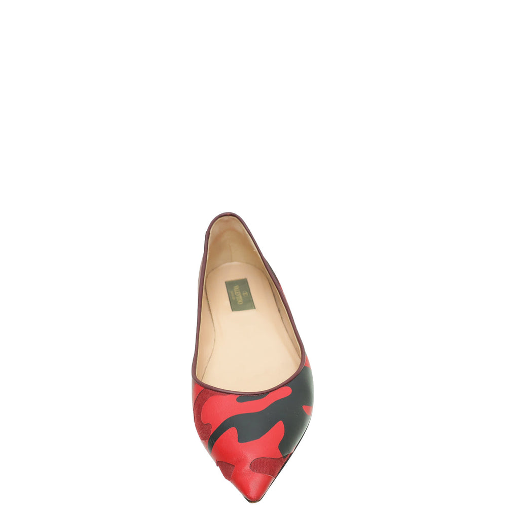 Valentino Bicolor Camouflage Ballet Flats 40