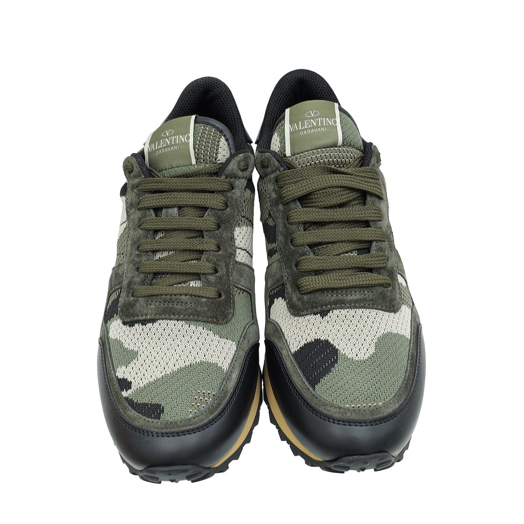 Valentino Bicolor Camouflage Rockrunner Sneaker 40