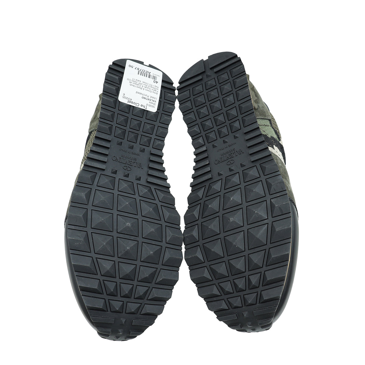 Valentino Bicolor Camouflage Rockrunner Sneaker 40
