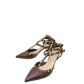 Valentino Brown Rockstud Caged Sandal 40