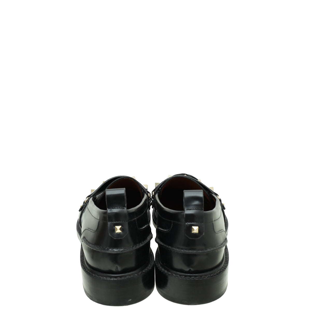 Valentino Black Rockstud Loafers 40