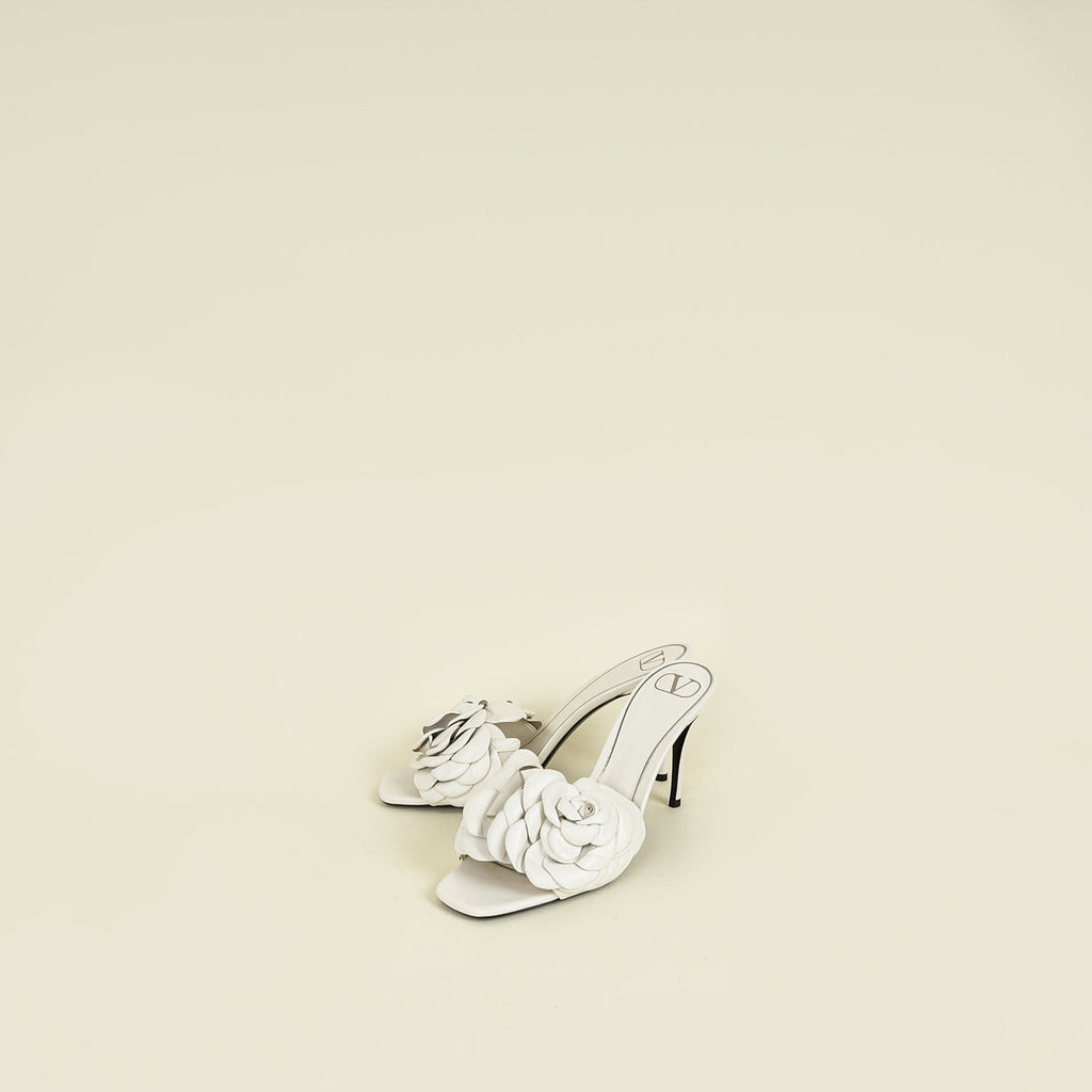 Valentino White Cream Atelier 03 Mules 40