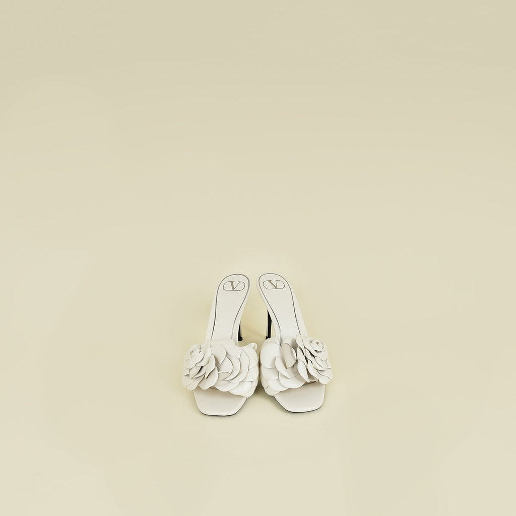 Valentino White Cream Atelier 03 Mules 40