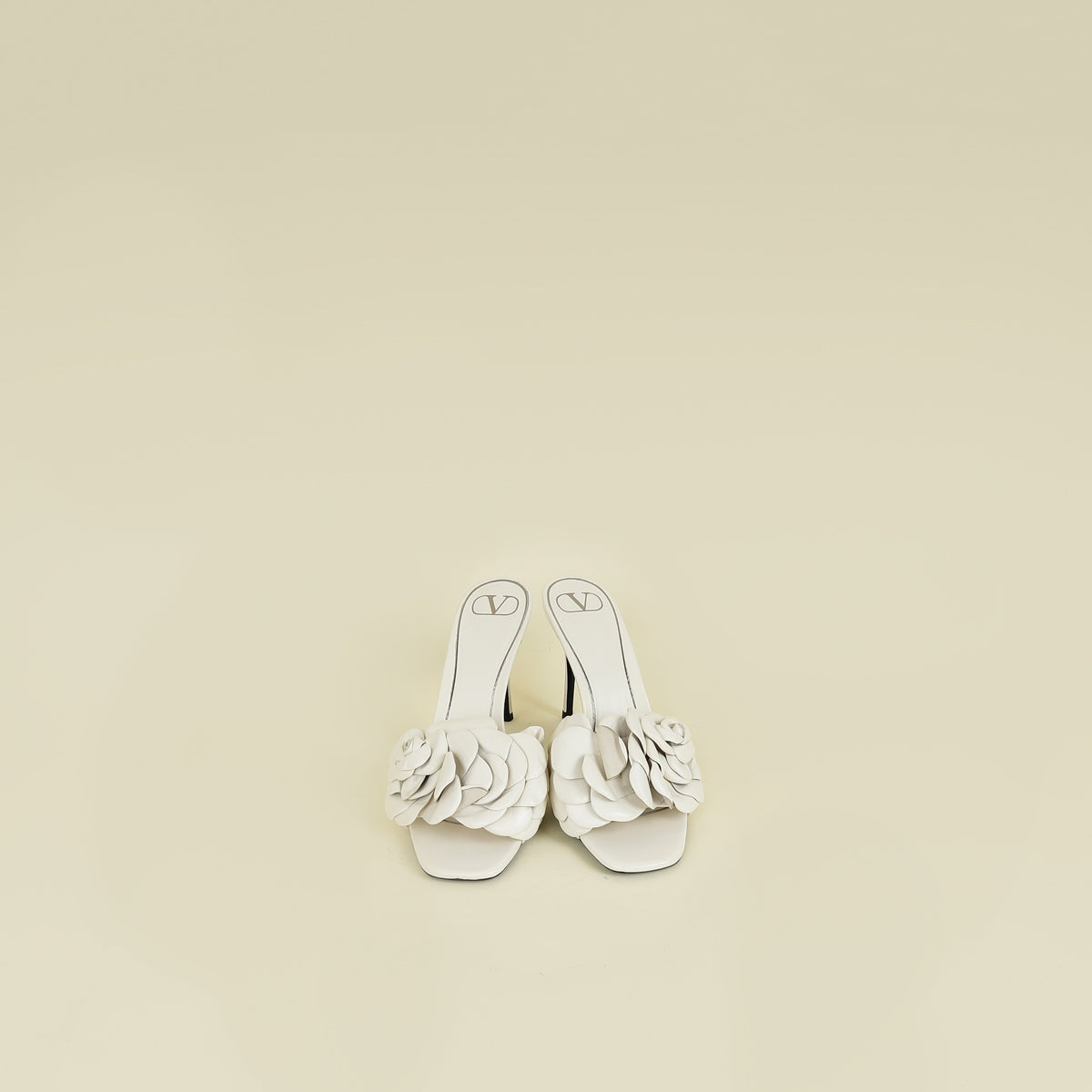 Valentino White Cream Atelier 03 Mules 40