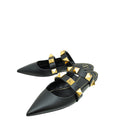 Valentino Black Roman Stud Flat Mules 41.5
