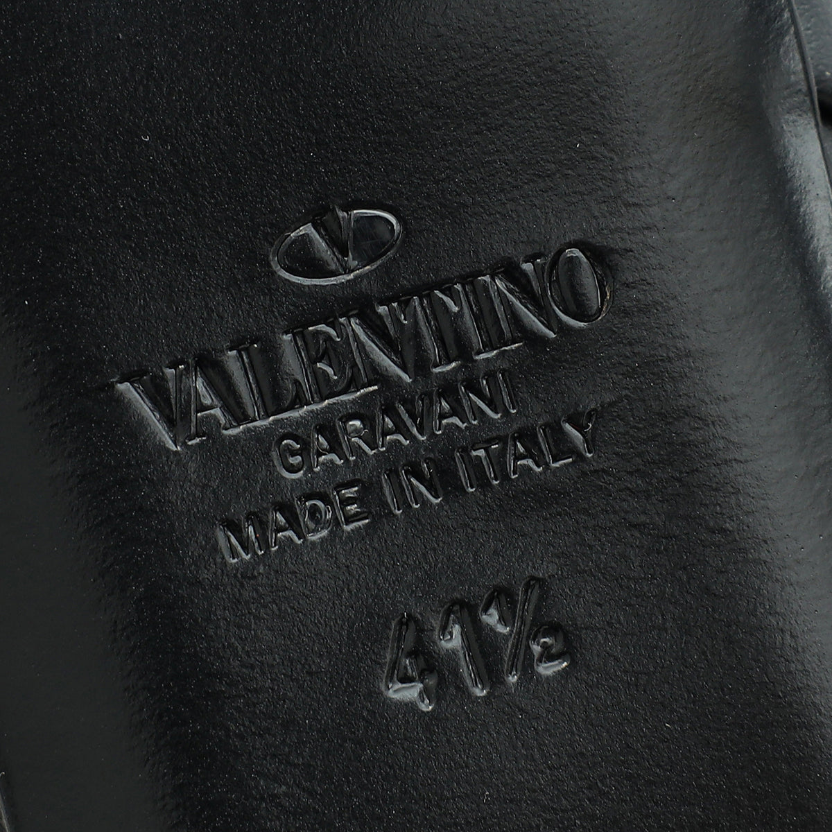 Valentino Black Roman Stud Flat Mules 41.5