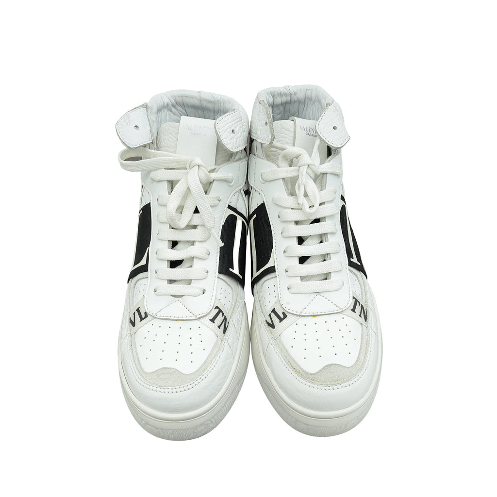 Valentino White VL7N Logo High Top Sneaker 41