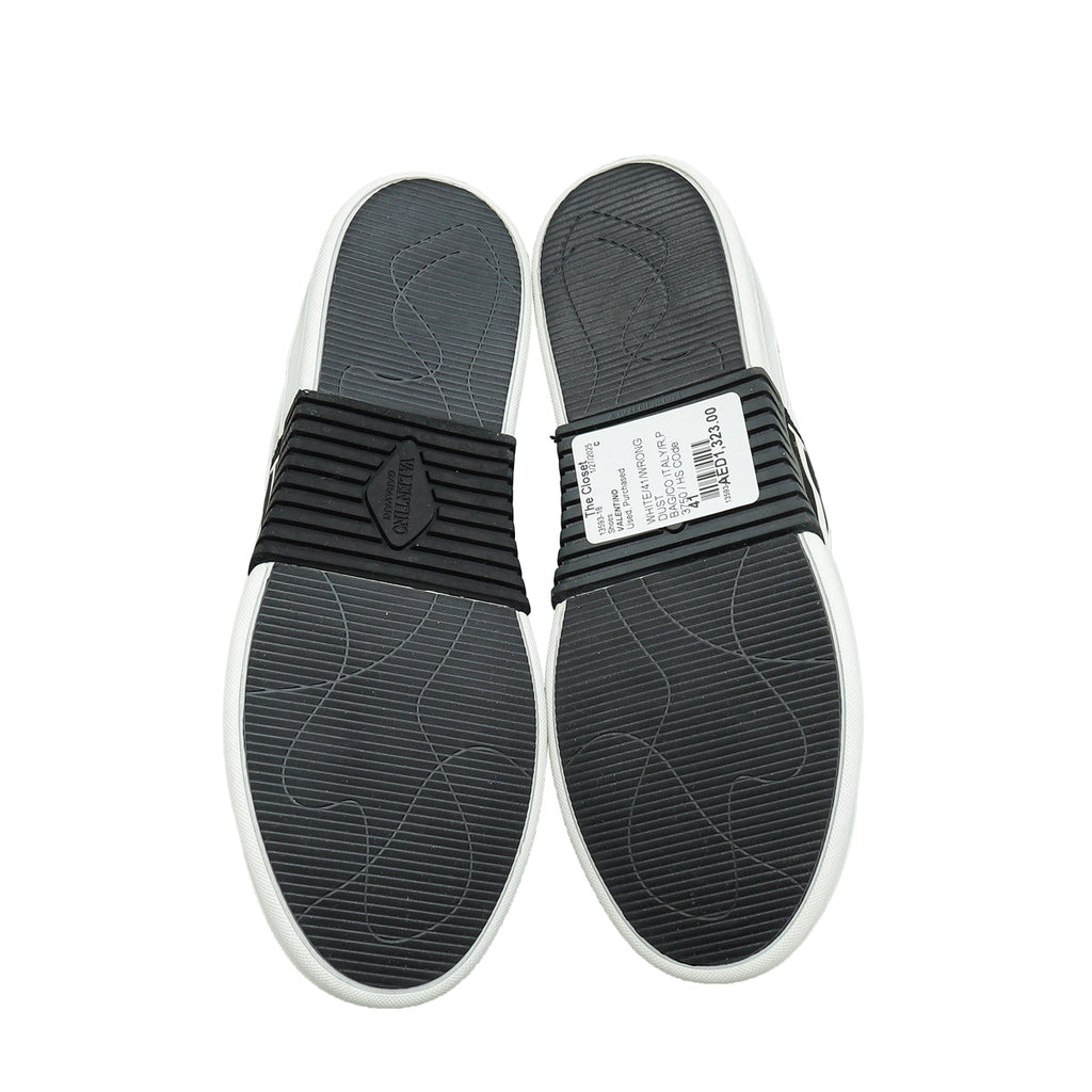 Valentino White VL7N Logo High Top Sneaker 41