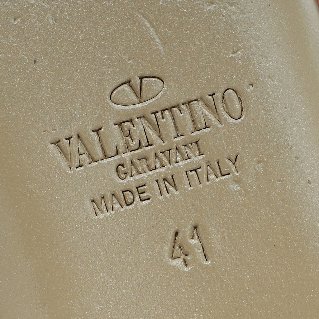 Valentino Rust Rockstud Caged Flat Ballerina 41