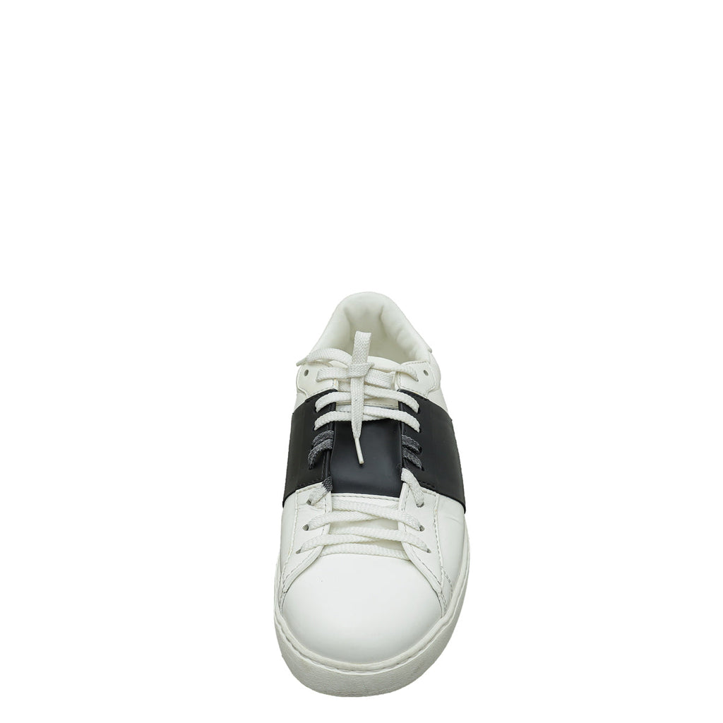 Valentino Bicolor Rockstud Open Stripe Sneaker 42