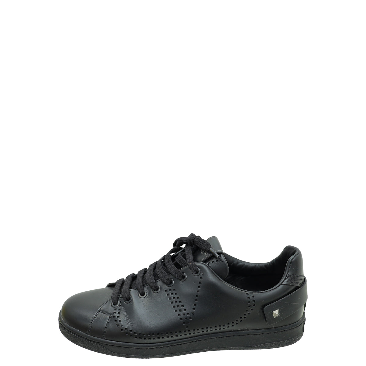 Valentino Black Rockstud Backnet Sneaker 42