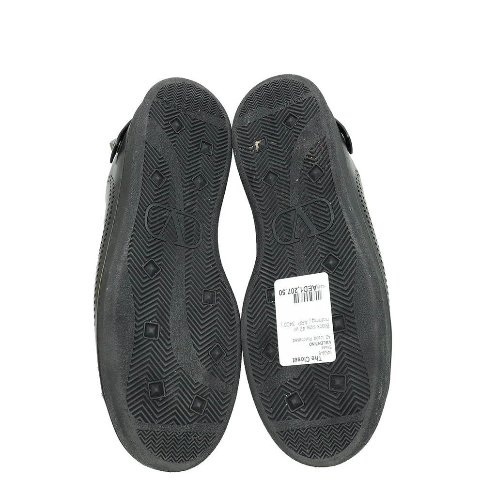 Valentino Black Rockstud Backnet Sneaker 42